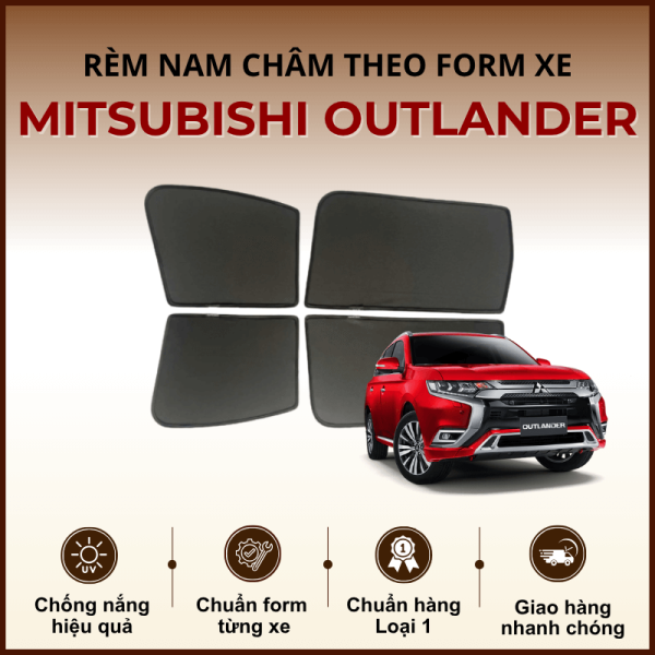 Rèm che nắng nam châm ô tô Mitsubishi Outlander cao cấp
