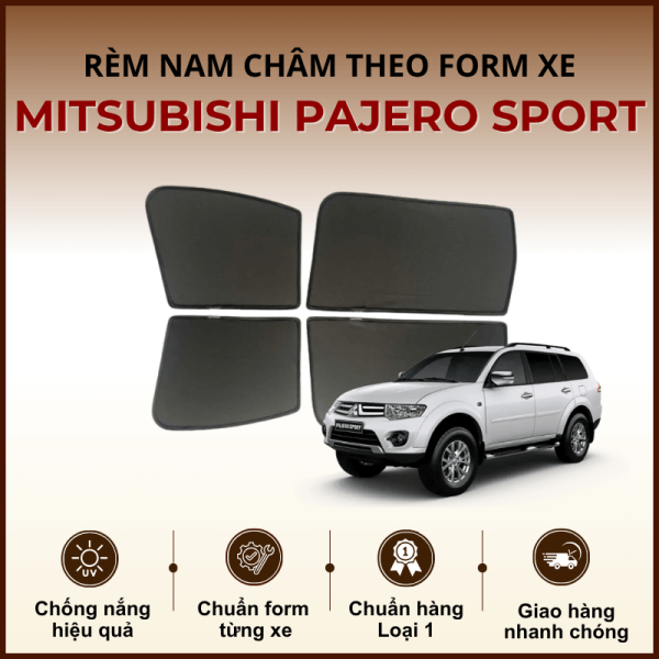 Rèm che nắng nam châm ô tô Mitsubishi Pajero Sport cao cấp