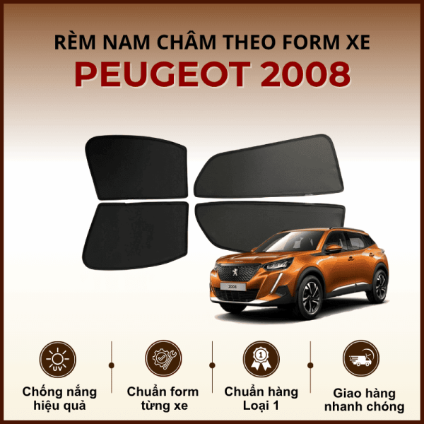 Rèm che nắng nam châm ô tô Peugeot 2008 cao cấp