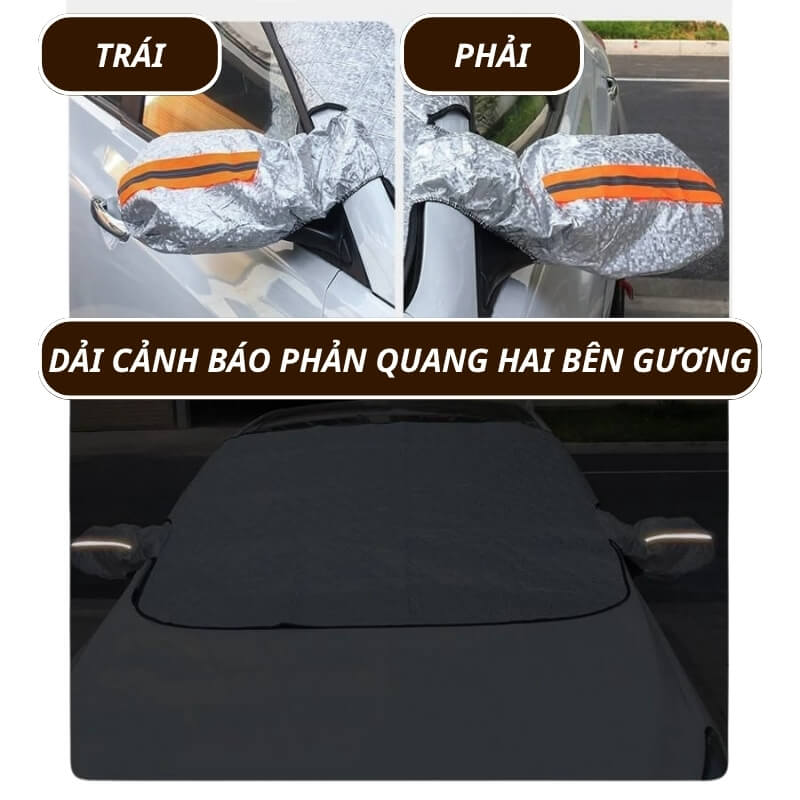 Tấm che nắng kính lái ô tô 4 lớp tráng bạc