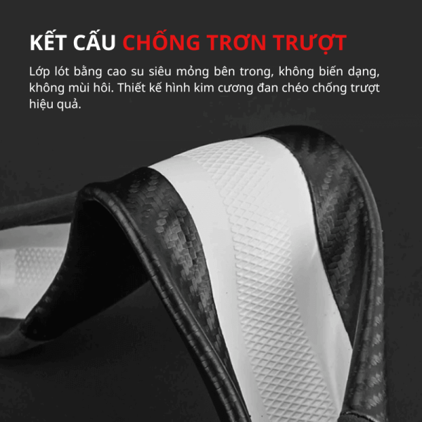 Bọc vô lăng ô tô chất liệu sợi Carbon cao cấp