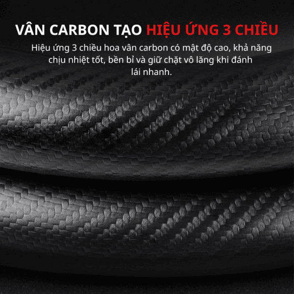 Bọc vô lăng ô tô chất liệu sợi Carbon cao cấp