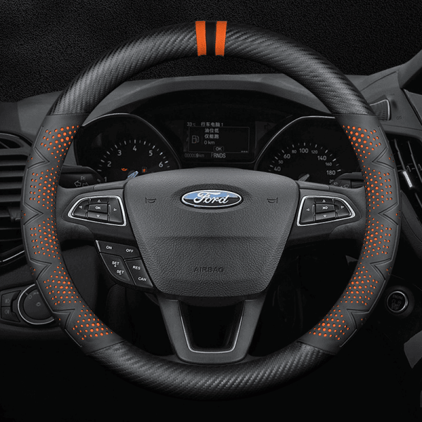 Bọc vô lăng xe Ford sợi Carbon cao cấp in 3D thời thượng