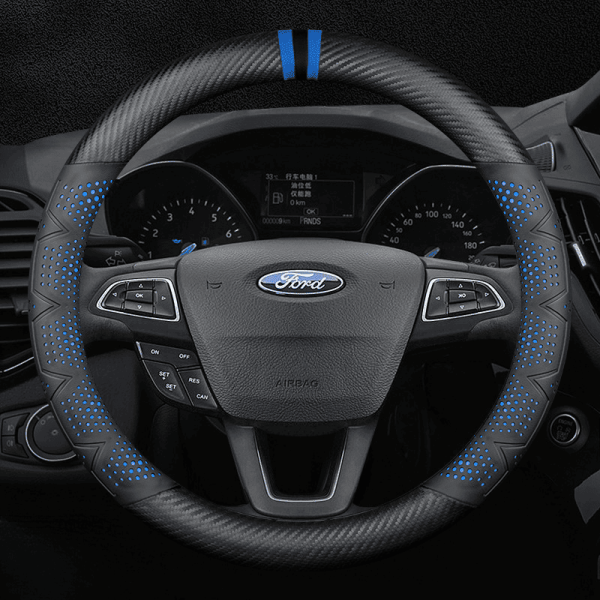 Bọc vô lăng xe Ford sợi Carbon cao cấp in 3D thời thượng