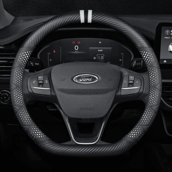 Bọc vô lăng xe Ford sợi Carbon cao cấp in 3D thời thượng