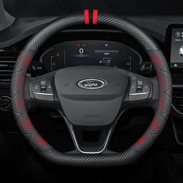 Bọc vô lăng xe Ford sợi Carbon cao cấp in 3D thời thượng
