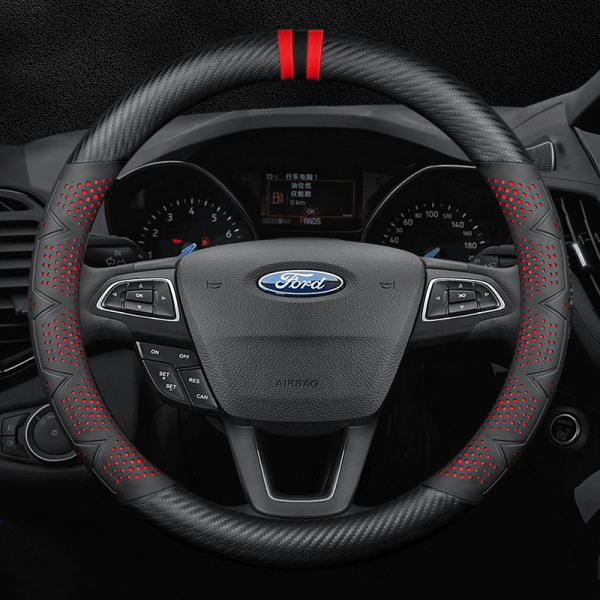 Bọc vô lăng xe Ford sợi Carbon cao cấp in 3D thời thượng