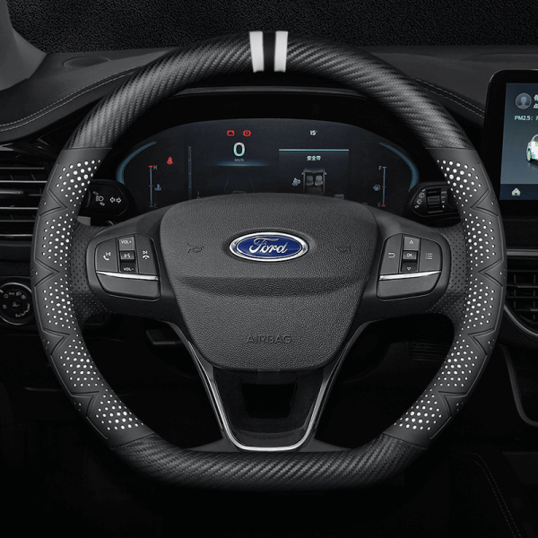 Bọc vô lăng xe Ford sợi Carbon cao cấp in 3D thời thượng