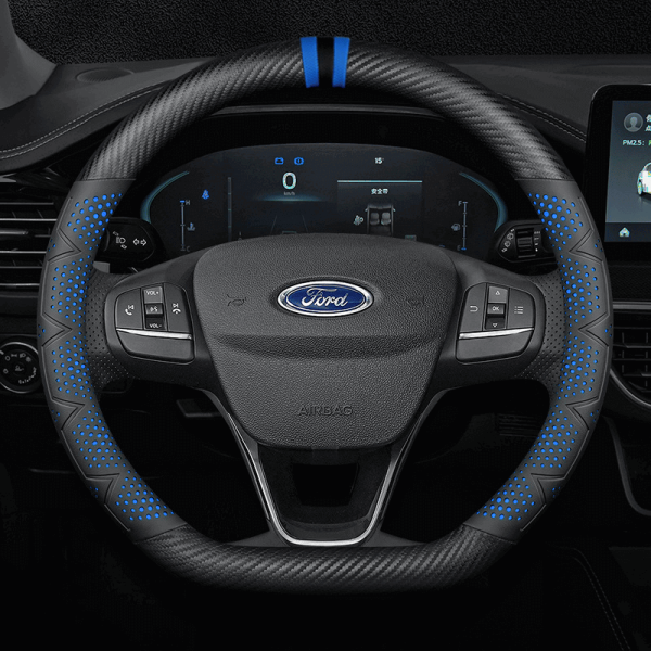Bọc vô lăng xe Ford sợi Carbon cao cấp in 3D thời thượng