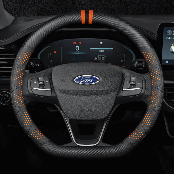 Bọc vô lăng xe Ford sợi Carbon cao cấp in 3D thời thượng