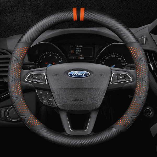 Bọc vô lăng xe Ford sợi Carbon cao cấp in 3D thời thượng
