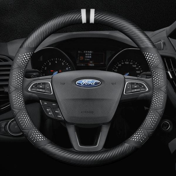 Bọc vô lăng xe Ford sợi Carbon cao cấp in 3D thời thượng
