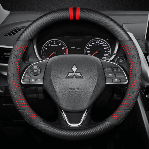 Bọc vô lăng xe Mitsubishi sợi Carbon cao cấp phong cách thể thao