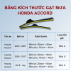 Gạt mưa xe Honda Accord cao cấp, bảng giá và kích thước gạt mưa Honda Accord