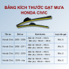 Gạt mưa xe Honda Civic chính hãng siêu sạch siêu êm