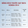 Gạt mưa xe Honda CR-V cao cấp, bảng giá và kích thước gạt mưa Honda CR-V