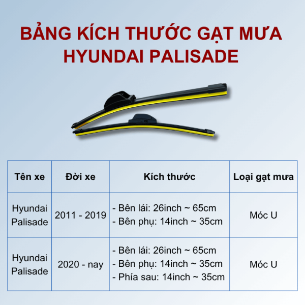 Gạt mưa xe Hyundai Palisade cao cấp thế hệ mới