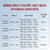 Gạt mưa xe Hyundai SantaFe cao cấp thế hệ mới, kích thước gạt mưa Hyundai SantaFe