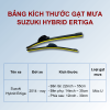 Bảng kích thước gạt mưa Suzuki Hybrid Ertiga các đời xe