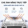 Ô dù che nắng kính lái ô tô phủ bạc cao cấp kiểu dây rút