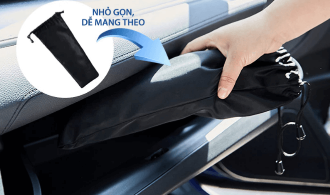 Gấp gọn dễ bảo quản, không chiếm không gian xe