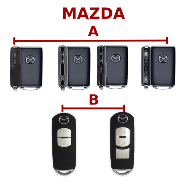 Bảng mẫu chìa khóa ô tô Mazda