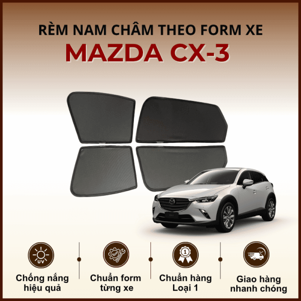 Rèm che nắng nam châm ô tô Mazda CX-3 cao cấp