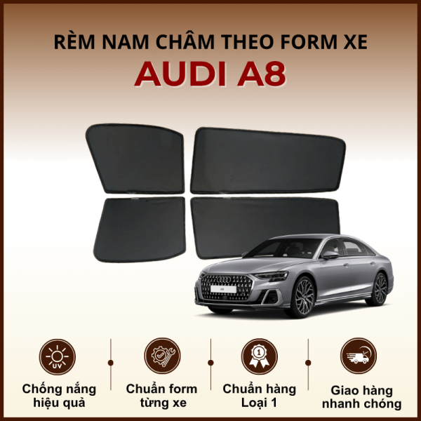 Rèm che nắng nam châm ô tô Audi A8 cao cấp