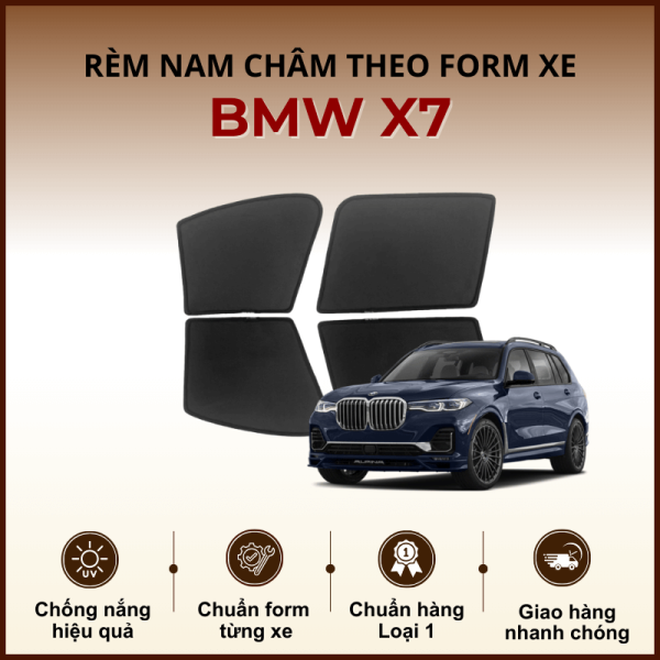 Rèm che nắng nam châm ô tô BMW X7 cao cấp
