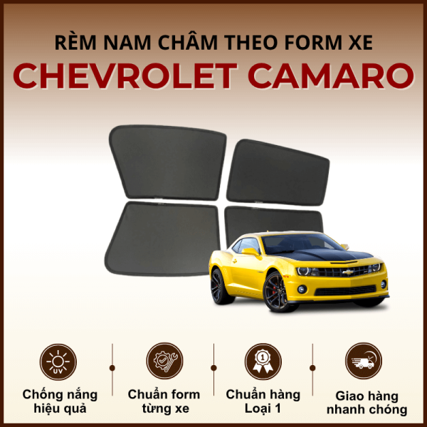 Rèm che nắng nam châm ô tô Chevrolet Camaro cao cấp
