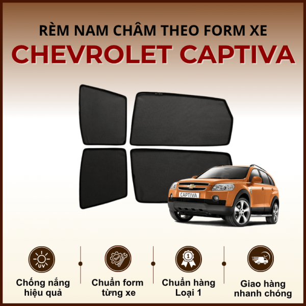 Rèm che nắng nam châm ô tô Chevrolet Captiva cao cấp