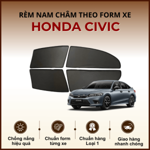 Rèm che nắng nam châm ô tô Honda Civic cao cấp