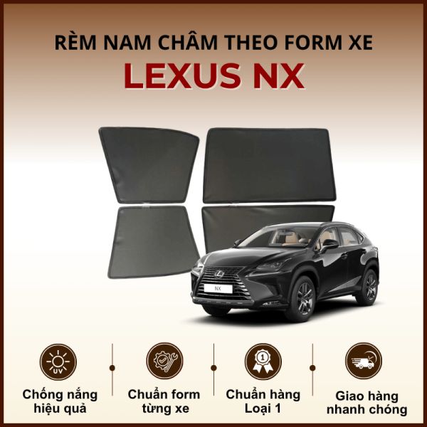 Rèm che nắng nam châm ô tô Lexus NX cao cấp