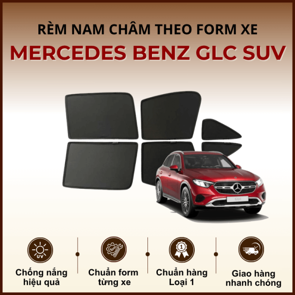 Rèm che nắng nam châm ô tô Mercedes Benz GLC SUV cao cấp