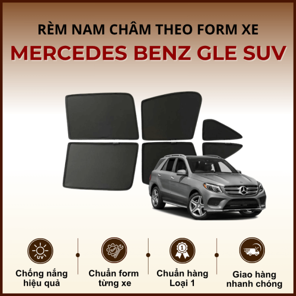 Rèm che nắng nam châm ô tô Mercedes Benz GLE SUV cao cấp