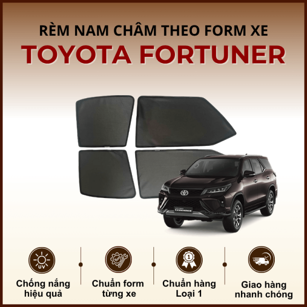Rèm che nắng nam châm ô tô Toyota Fortuner cao cấp