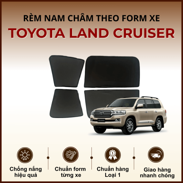 Rèm che nắng nam châm ô tô Toyota Land Cruiser cao cấp