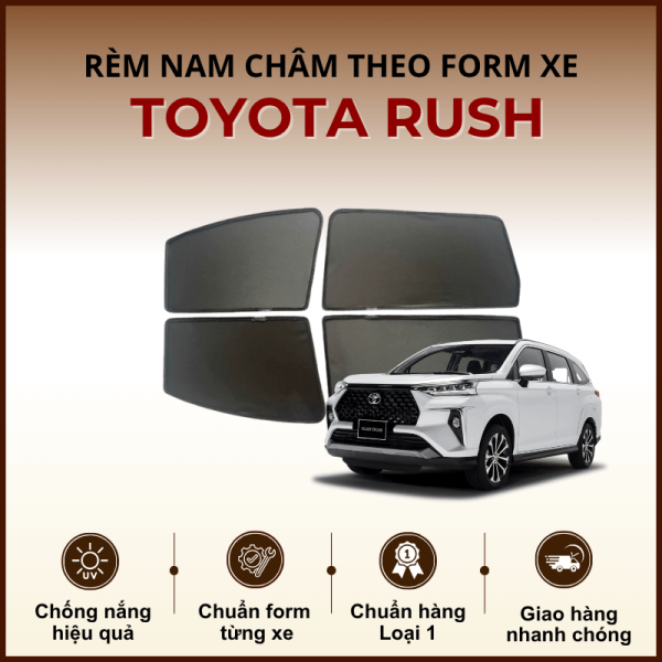 Rèm che nắng nam châm ô tô Toyota Rush cao cấp