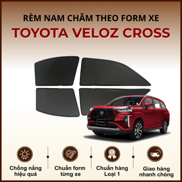 Rèm che nắng nam châm ô tô Toyota Veloz Cross cao cấp