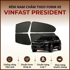 Rèm che nắng nam châm ô tô Vinfast President cao cấp