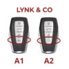 Bảng chìa khóa mẫu dòng xe Lynk & Co