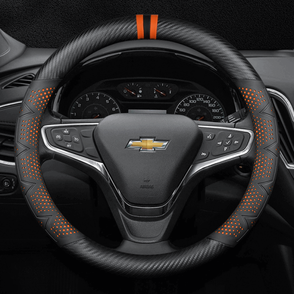 Bọc vô lăng xe Chevrolet chất liệu Sợi Carbon thể thao, cao cấp