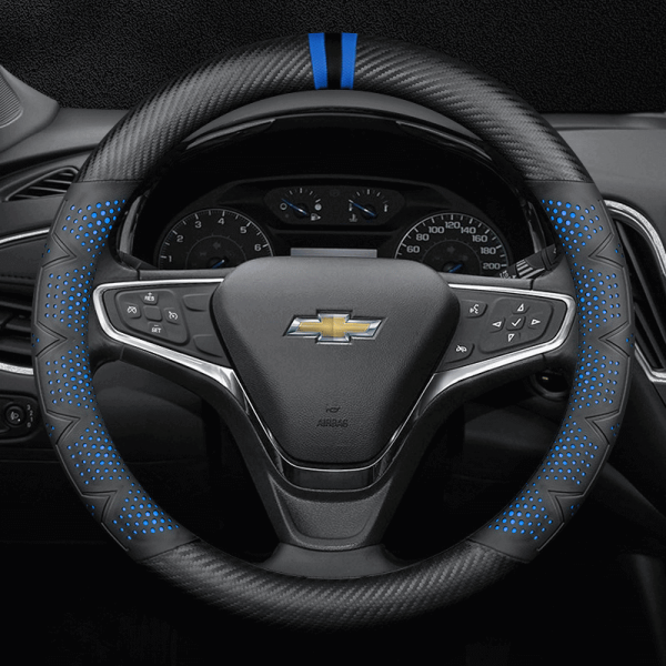 Bọc vô lăng xe Chevrolet chất liệu Sợi Carbon thể thao, cao cấp