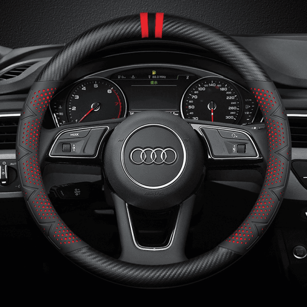 Bọc vô lăng xe Audi chất liệu Carbon thể thao, hiện đại