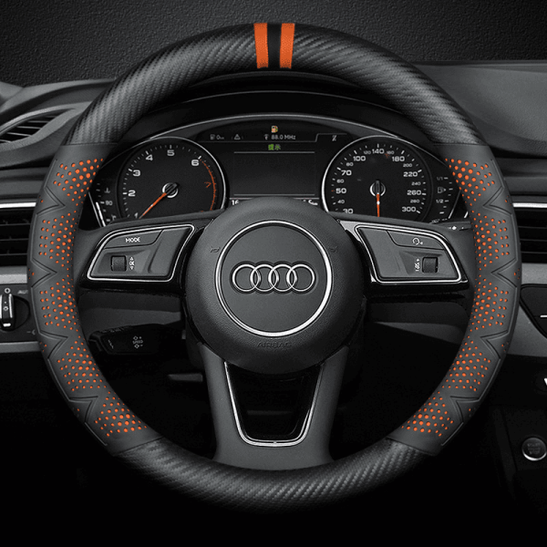 Bọc vô lăng xe Audi chất liệu Carbon thể thao, hiện đại