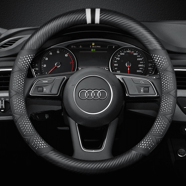 Bọc vô lăng xe Audi chất liệu Carbon thể thao, hiện đại