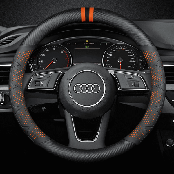 Bọc vô lăng xe Audi chất liệu Carbon thể thao, hiện đại