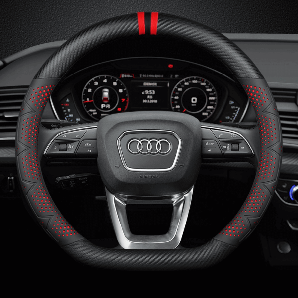 Bọc vô lăng xe Audi chất liệu Carbon thể thao, hiện đại