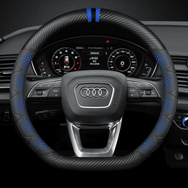 Bọc vô lăng xe Audi chất liệu Carbon thể thao, hiện đại