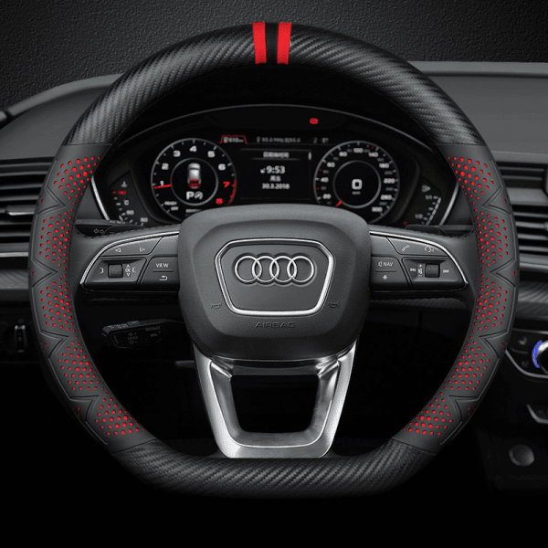Bọc vô lăng xe Audi chất liệu Carbon thể thao, hiện đại